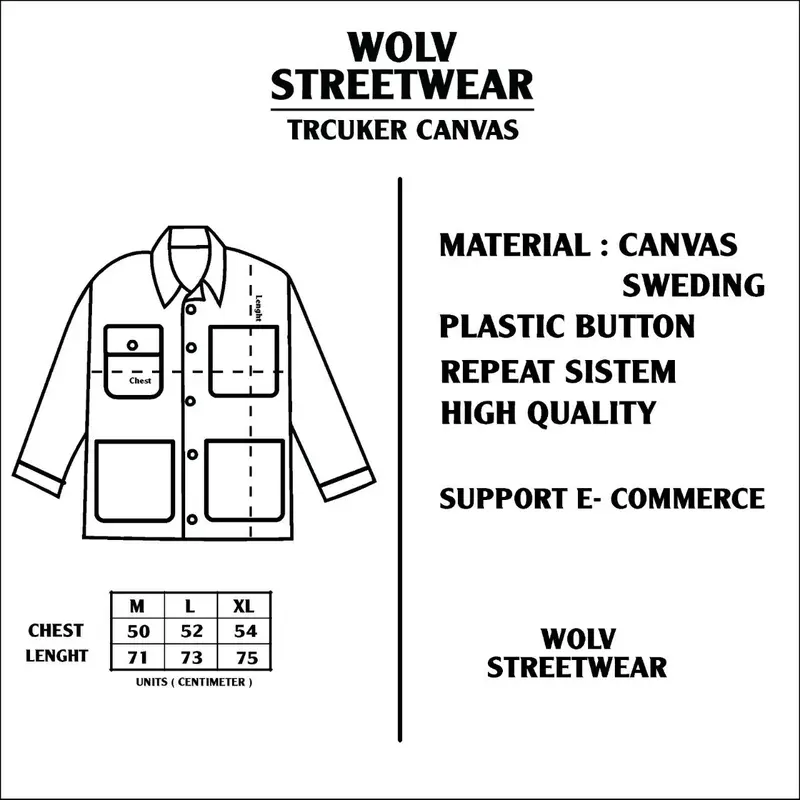 YOISHO.ID - COD Jaket Trucker Canvas Casual Outdoor Premium Wolv Pria Original Produck | Jaket Canvas Pria Semi Parka Distro Cowok 6