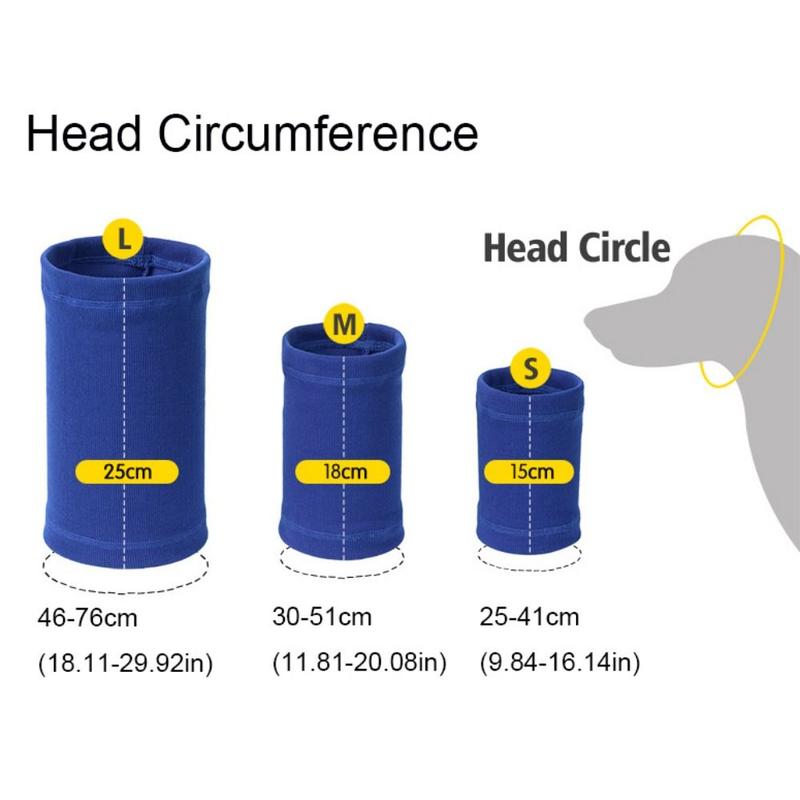 Product Introduction of Dog Protective Ear Muff Noise-Proof Dog Grooming Earmuffs Elastic Windproof Dog Head Sleeve Soft Breathable Dog Soothing Head Cover Outdoor 12