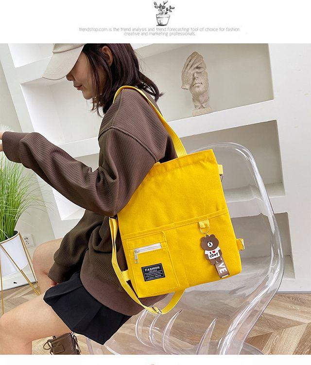 Product Introduction of [In Stock] Shoulder Bag, Handbag, Crossbody, Canvas Material, Fashion, Cute, Campus, Large Capacity 16