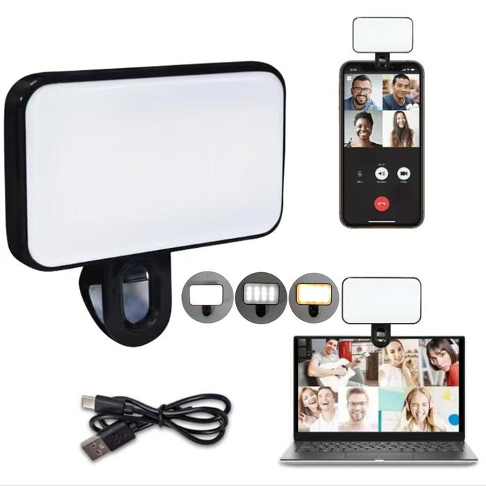 Gambar Sankeshu Konferensi Video Penuh Cahaya Multi Fungsi untuk Kamera Komputer dan Aksesori Selfie Putih Lampu Remote Ringlight  LED dari sanke.mall Kab. Tangerang Tokopedia