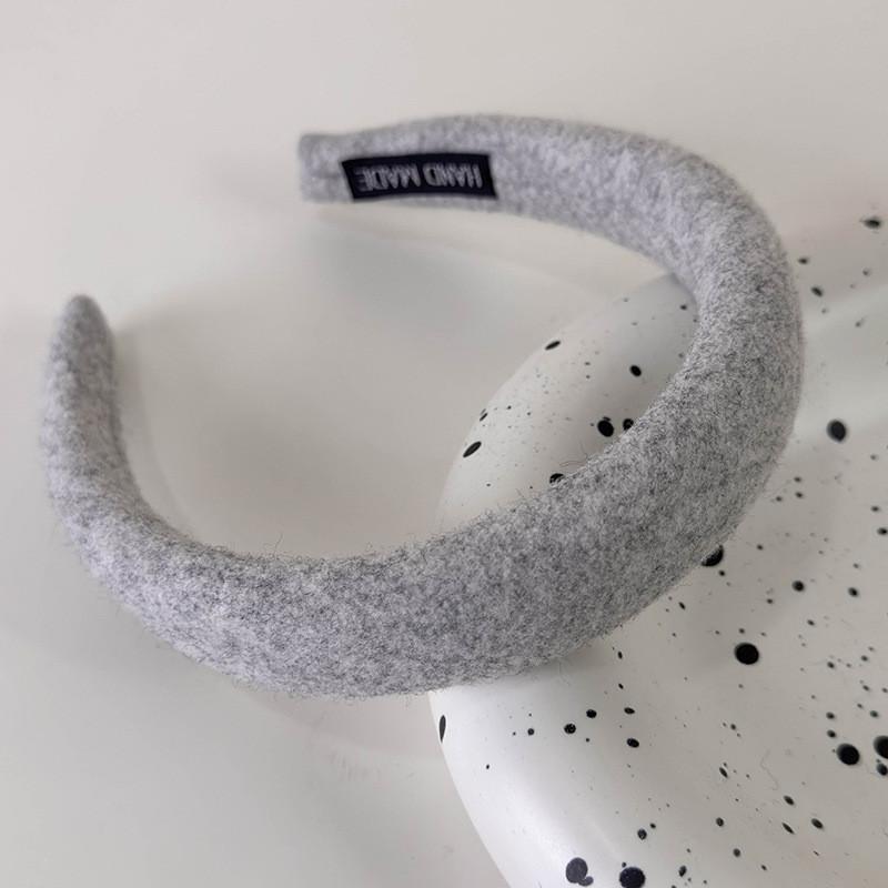 Gray Polka Dot Knitted Bow Retro Hair Accessories Headband 5