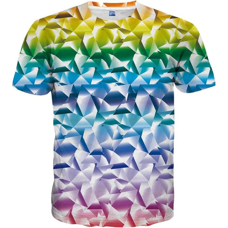 Áo Sơ Mi In 3D, Unisex, Họa Tiết Không Gian Đầy Màu Sắc, Áo Thun, Thích Hợp Cho Thanh Niên 0