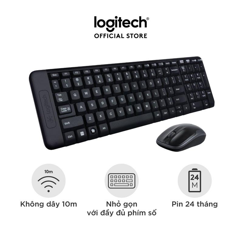 Combo chuột phím không dây Logitech MK215 - Nhỏ gọn, có phím số, 1 đầu thu USB