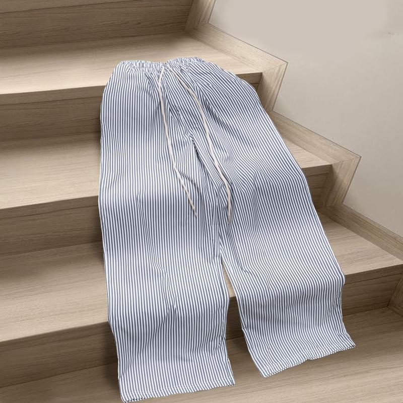 Calem club - STRIPE PANTS - Quần dài kẻ sọc ống rộng phong cách streetwear chất kate Menswear