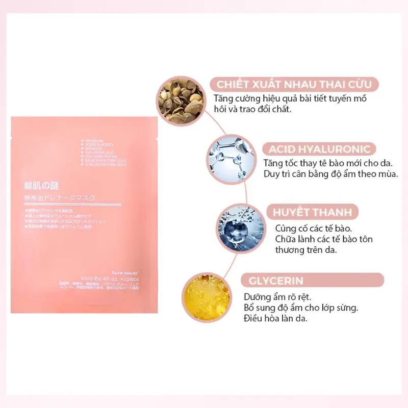[Set 2] Mặt nạ Rwine Beauty Placenta Mask 1