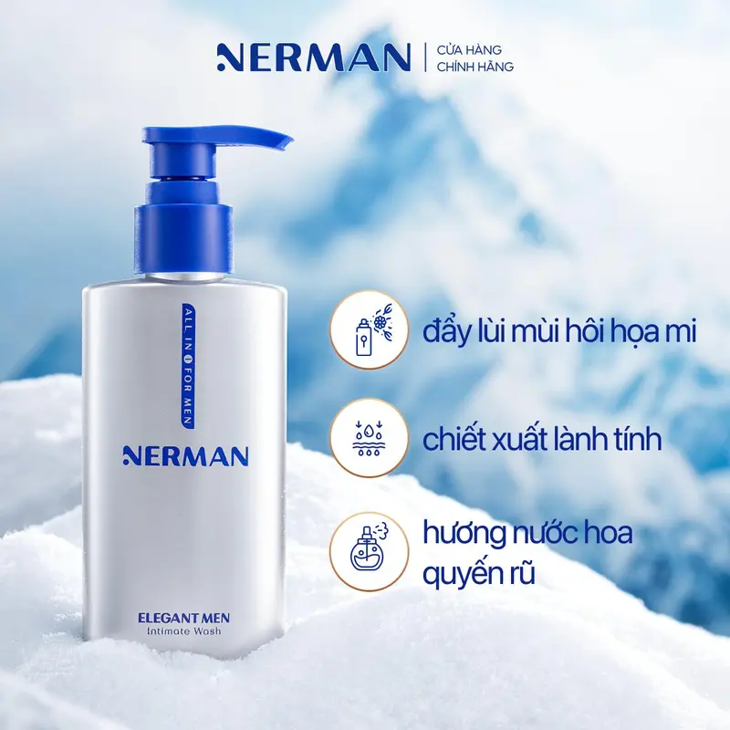 Combo lịch lãm Nerman - Sữa tắm gội cho nam 350ml & DDVS nam giới 100ml NER 4