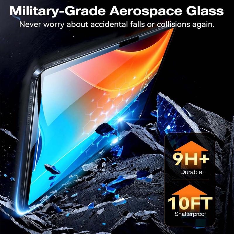 Product Introduction of Tempered Glass Screen Protector, Anti-scratch Tablet Screen Protector, Tablet & Computer Accessories Compatible with iPad Air 11 Inch 6 Generation & iPad Pro 11 Inch 2024 5th Generation 4