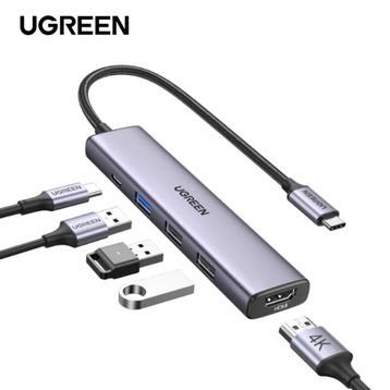  Hub Ugreen USB-C to 2 x USB-A 2.0 + USB-A 3.0 + HDMI + PD hỗ trợ 4K  15495  