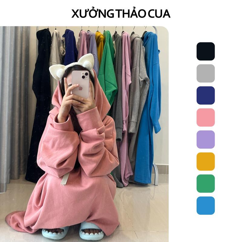 Áo hoodie khổng lồ siêu hot freeship có thể làm chăm và áo chống nắng Nữ Top