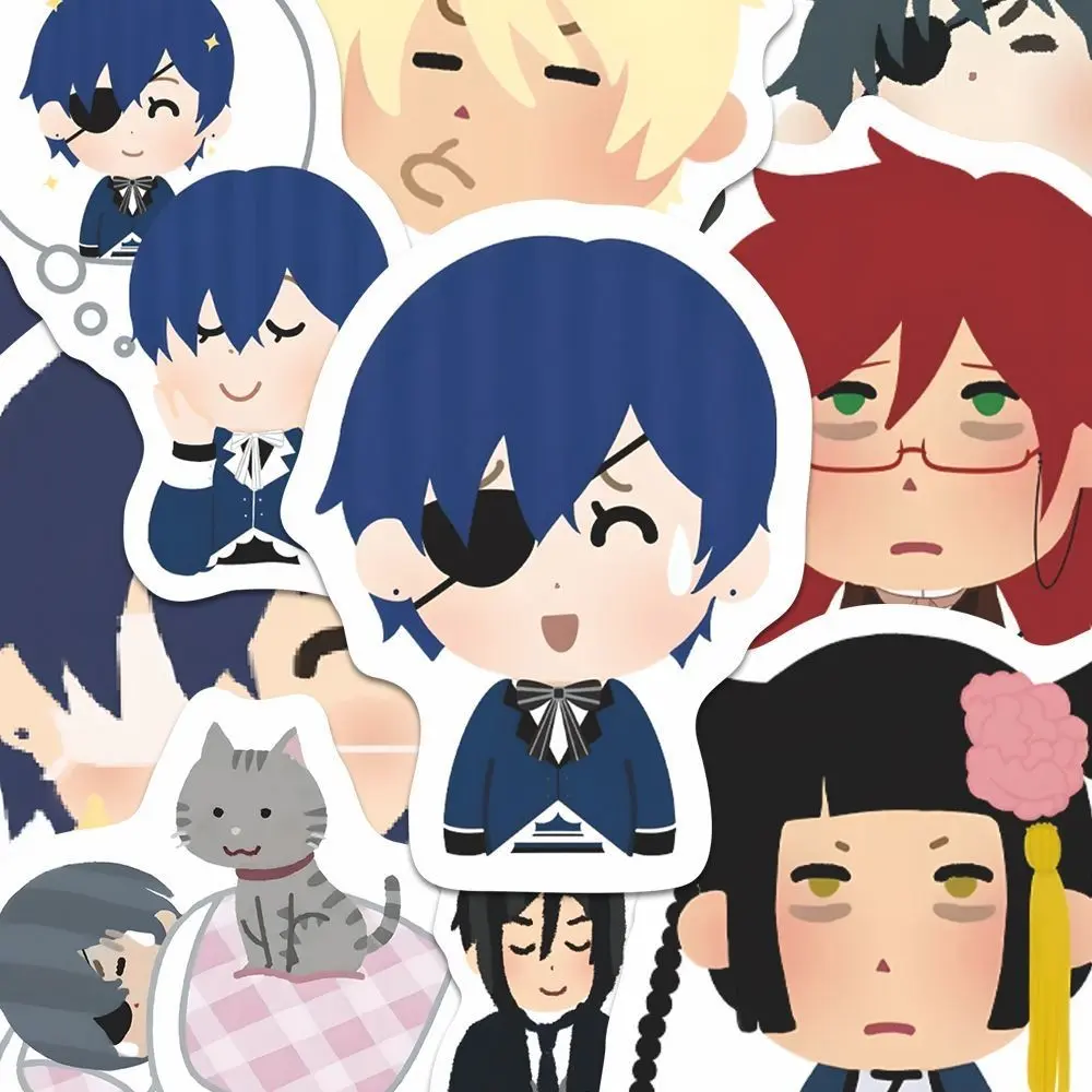 Black Butler Irasutoya Anime Sticker Ciel Sebastian Stickers School ...