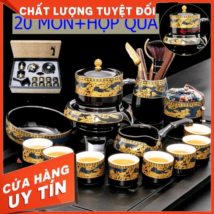 Bộ Ấm Chén Cối Xây Gốm Sứ Tử Sa Cao Cấp(Gồm 20,16，13，12，10 món ) trà  táo đỏ bộ  ấm