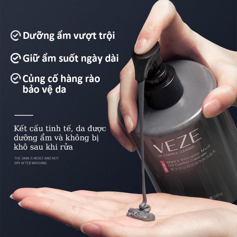 Sữa rửa mặt trắng da cho nam - trắng da sạch mụn kiểm soát dầu làm sạch sâu và dưỡng ẩm - 500ml Skincare Cosmetic Thời trang 2
