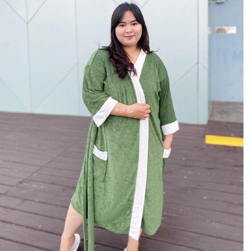 kimono handuk jumbo model terbaru pria&wanita /handuk mandi kimono dewasa jumbo wanita Dress 0