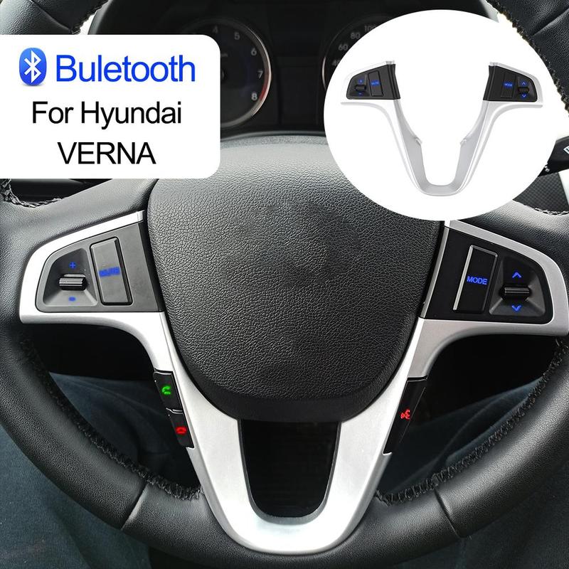 Car Steering Wheel Control Button, Car Steering Wheel Audio Volume Music Control Switch, Car Interior Accessories for Hyundai VERNA SOLARIS 3