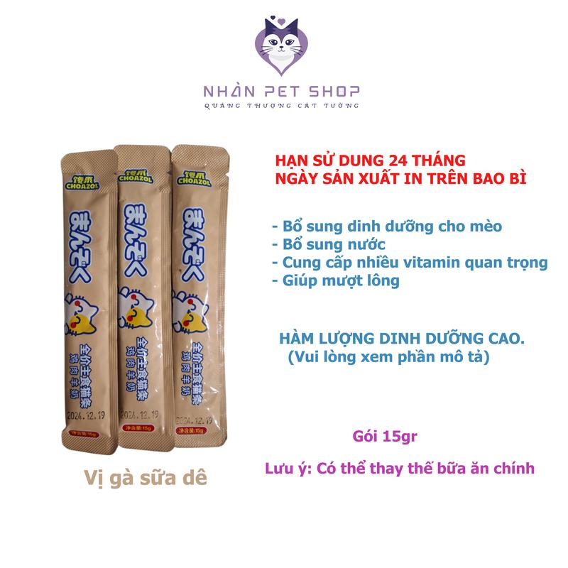 Combo 100 Thanh Súp Thưởng Cho Mèo Choazol Dành Cho Mèo Từ 2 Tháng Tuổi - Nhàn Pet Shop 5