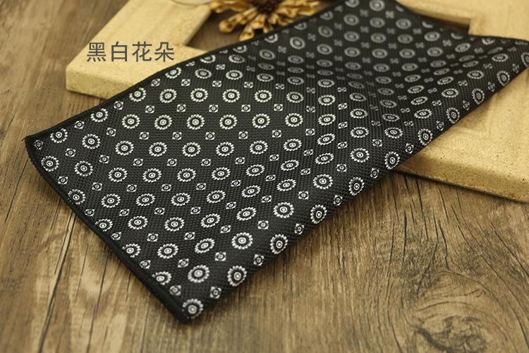 Product Introduction of 23cm Classic Retro Light Gold Champagne Coffee Pocket Square Cashew Pattern Jacquard Handkerchief Accessories for Men Business Gift Suit Banquet Wedding 18