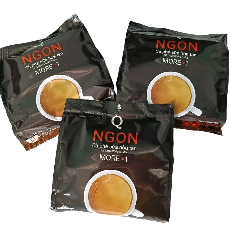 Combo 3 bịch cà phê sữa hoà tan Trần Quang Ngon mỗi bịch 24 ống x 20g. Cafe thơm ngon gu đậm đà. Coffee Cafe