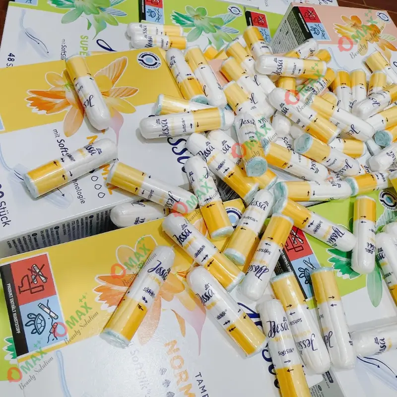 TAMPONS JESSA Đức Dạng Nút - Siêu Thấm Hút - Tiện Lợi - Nhỏ Gọn Dễ Dùng - Hàng Nhập Khẩu - Đủ Các Giọt ( Tampon ) Nữ Women 7
