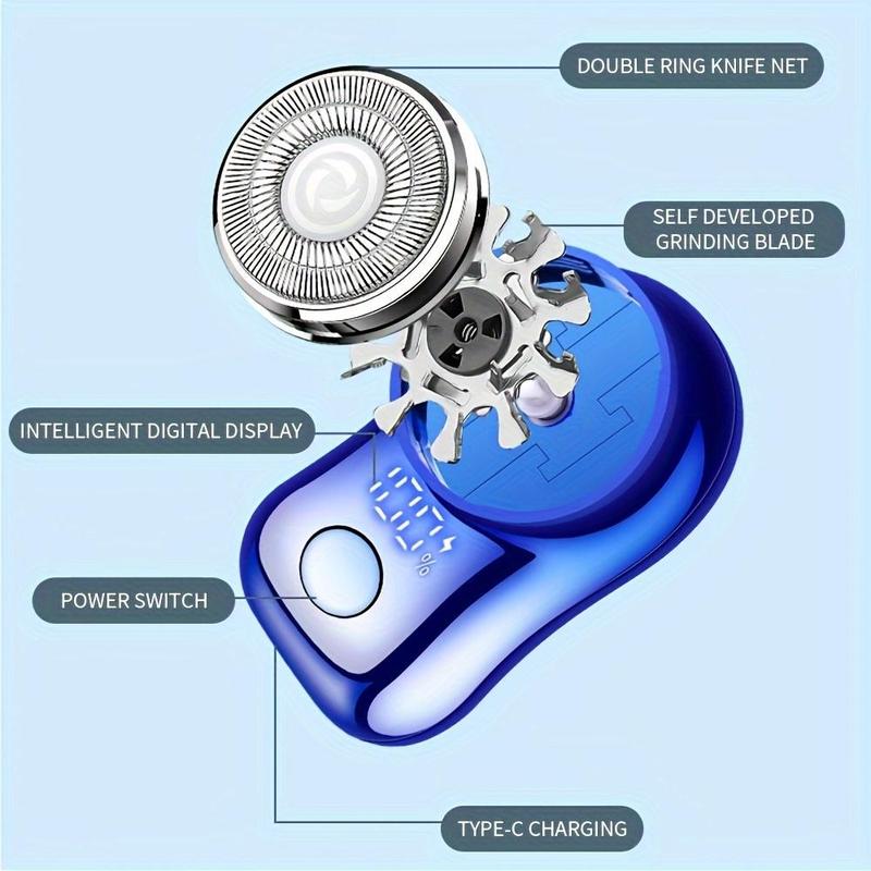 Portable Comfort Mini USB Rechargeable Shaver, Electric Beard Razor for Men, Wet & Dry Shaver for Home, Office, Car, Business Travel, Beard Care Machine, Sharp Electric Shaver, New Year Gifts, Valentine's Day Gift for Men, Shaver for Men, Shaving Products 6