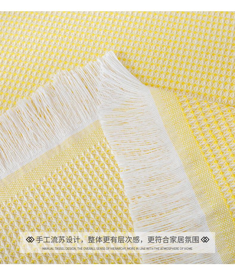 Product Introduction of INS style tablecloth concise solid color waffle cotton linen tablecloth tablecloth 4 colors interior decoration tablecloth cotton fabric tablecloth table  cloth 5