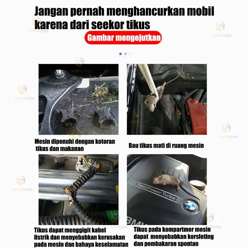 Pengusir Tikus Rumah Dapat Digunakan Di Mobil Dan Rumah Aman Dan Tidak Beracun Rat Repellent Cairan Anti Tikus Mobil Efektif mengusir tikus kecoa semut nyamuk dan laba-laba Semprotan Pengusir 3