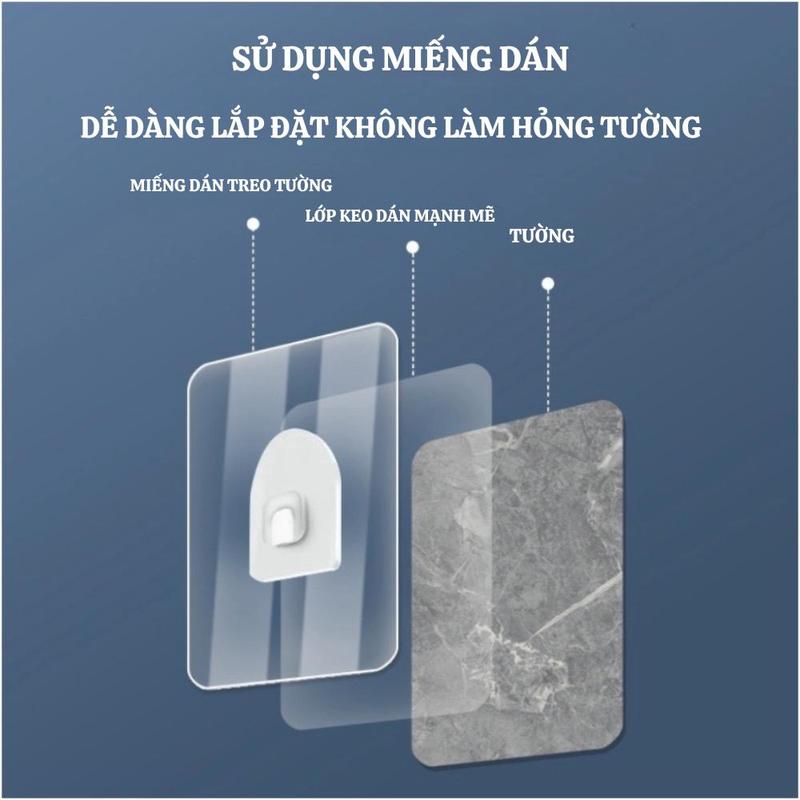 QuạT Treo Tường Mini 7 Cánh Quạt Âm Thanh Nhỏ Chống Ồn Kèm Miếng Dán Fan HH-417 7