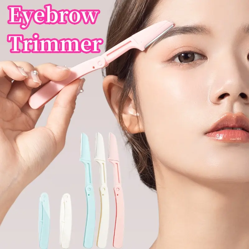 3Pcs/Box Safe Folding Eyebrow Trimmer Eyebrow Scraper Convenient Makeup Tools Cosmetics
