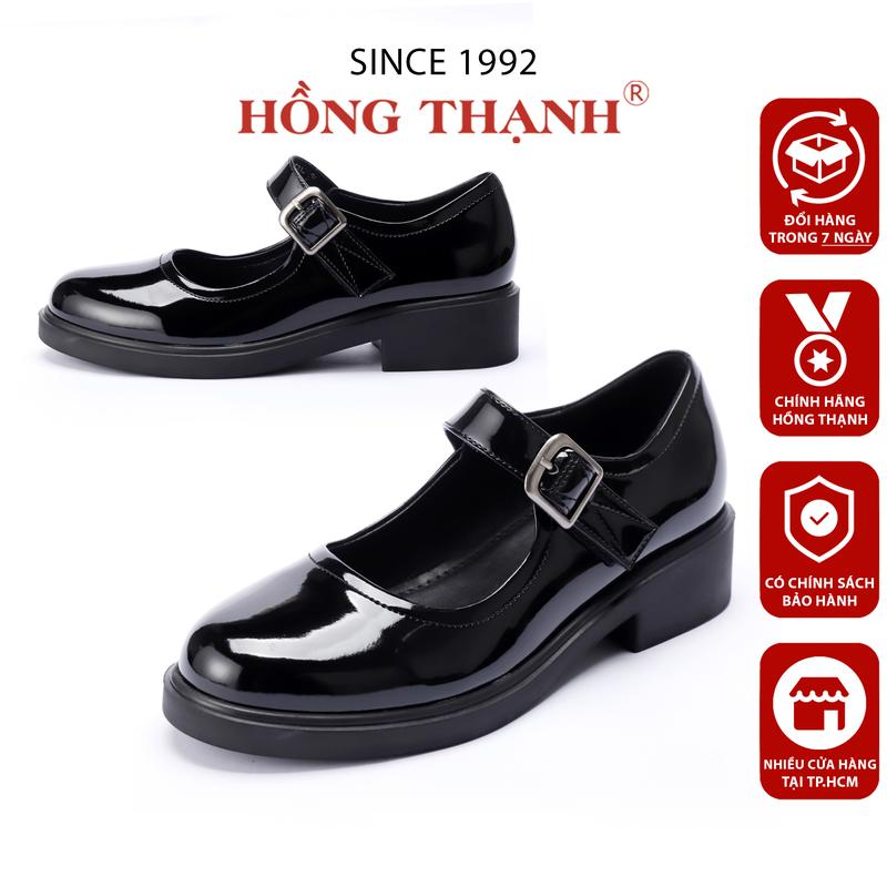  HỒNG THẠNH - GIÀY BÚP BÊ LOLITA DA BÓNG CAO CẤP ĐẾ THẤP - 6835 Nữ Cao Su 