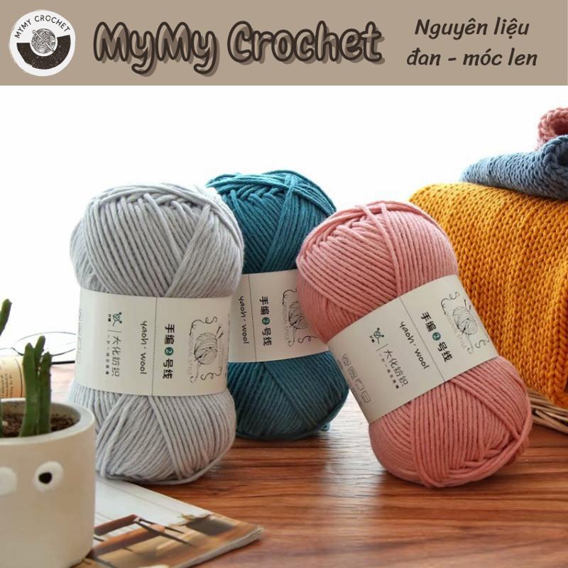 Len Yaoh Wool 100g sợi len cao cấp đan móc thú bông, khăn choàng, mũ nón, đồ thủ công