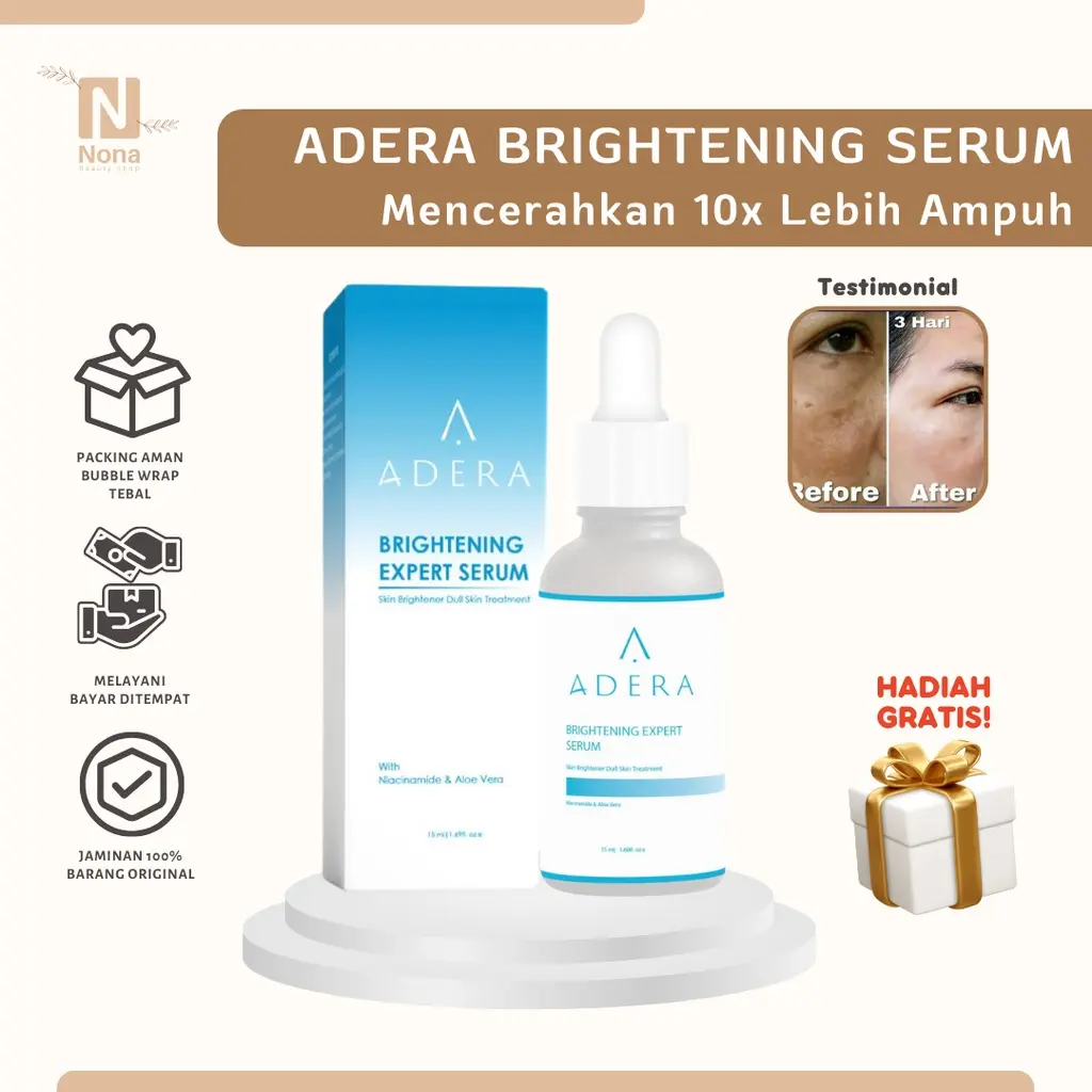 Adera Brightening Expert Serum Mencerahkan Wajah dan Glowing Serum Pencerah Wajah BPOM Original