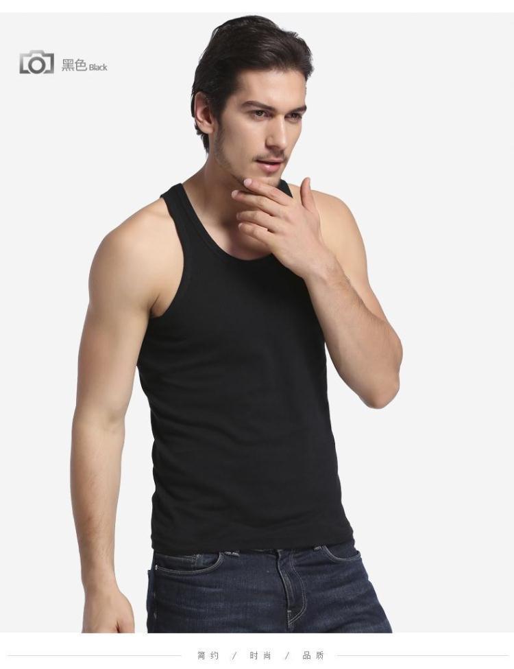 Product Introduction of Áo Vest 100% Cotton, Dành Cho Nam Giới, Phong Cách Trẻ Trung Mùa Hè, Mỏng Vừa Vặn, Co Giãn, Áo Lót Thể Thao, Không Tay, Hàng Mới Về, 1 / 3 Mảnh 4