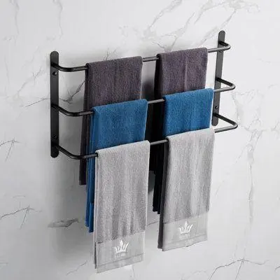 rak gantung handuk / rak pengering handuk bahan Besi kokoh Putih dan hitam