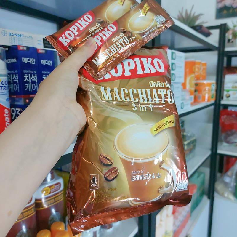 Product Introduction of (khuyến mãi mua 1 bịch tặng 2 gói ) cafe sữa  kopiko thái lan 480gram 20 gói (1 gói nhỏ 24gram). 1