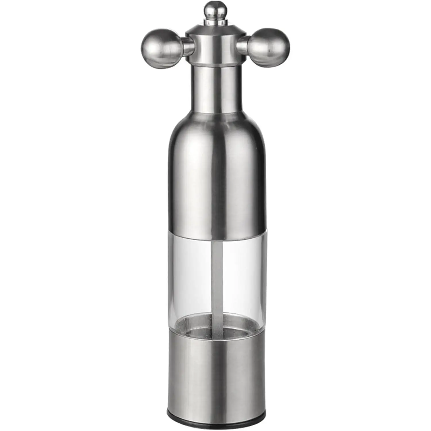Pepper Mill Grinder Set with Solid Handle,Salt Grinder,Manual Stainless Steel Portable Pepper Mill Grinder, Refillable Adjustable Coarseness Peppercorn Grinders for Black Pepper, Sea Salt