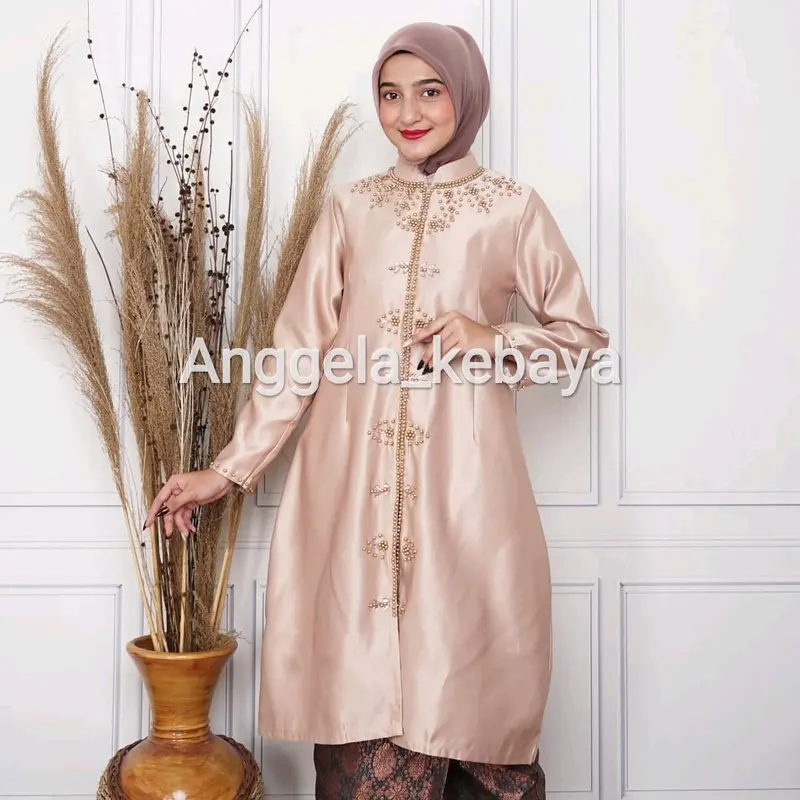 Baju kurung Payet mutiara/Baju kurung saten Melayu/baju kurung premium Mutiara 0
