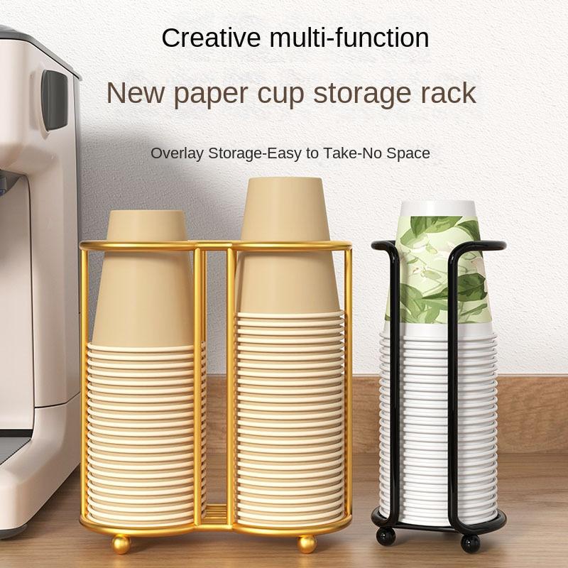 Pull-Out Paper Cup Dispenser Wall Mount - No Drill Storage Holder ...