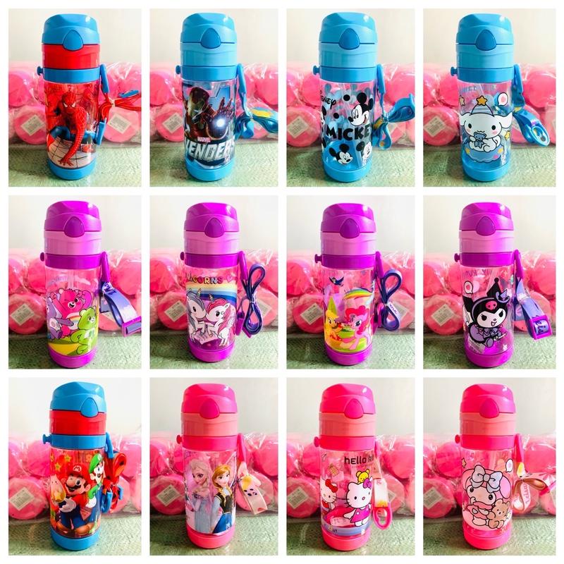 Product Introduction of กระติกน้ำเด็กลายน่ารัก 500 ml มีถึง 16 ลาย หลอดดูดซิลิโคนนิ่มๆ สายสะพายถอดได้ 1