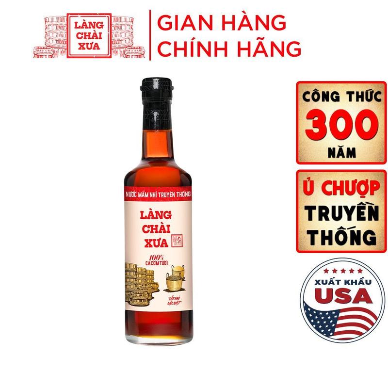 NƯỚC MẮM NHỈ XUẤT KHẨU TRUYỀN THỐNG NHÃN ĐỎ 30 ĐỘ ĐẠM 500ML - LÀNG CHÀI XƯA 7
