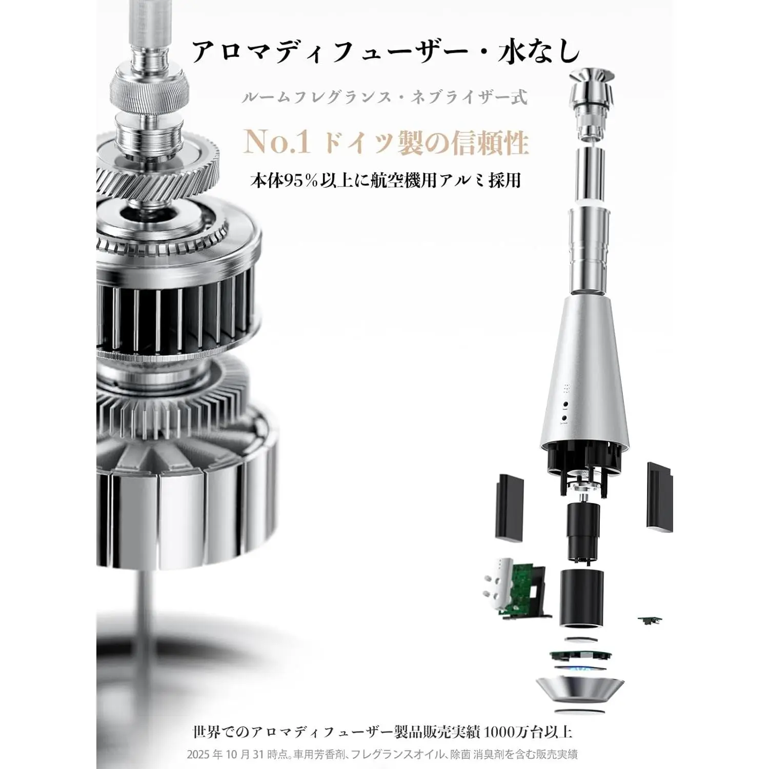 2026 新登場】FLIRVA アロマディフューザー 水なし ディフューザー