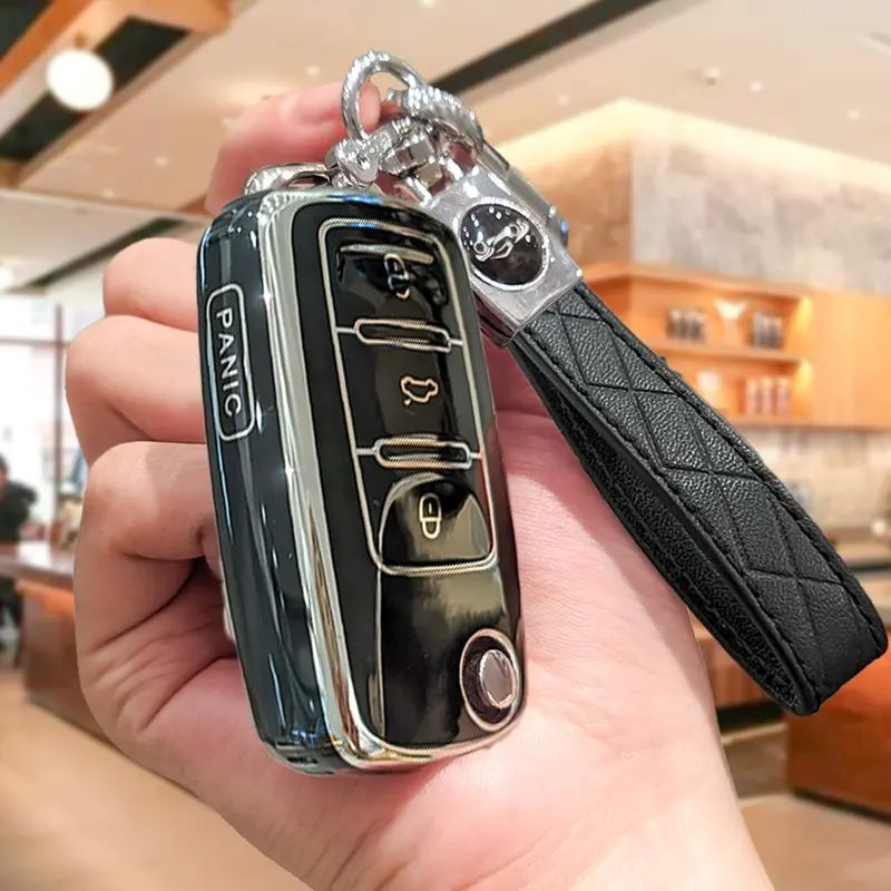 Car Key Case, Car Key Protector, Smart Remote Key Protector, Key Fob Protective Cover, Car Accessories for Volkswagen Spring Lavida Golf 4