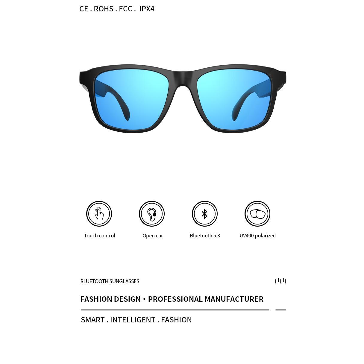 New Smart Glasses Wireless Bluetooth Hands-Free Talking Music Headset with Speaker Fashion Sunglasses Eyeglasses - Image 3