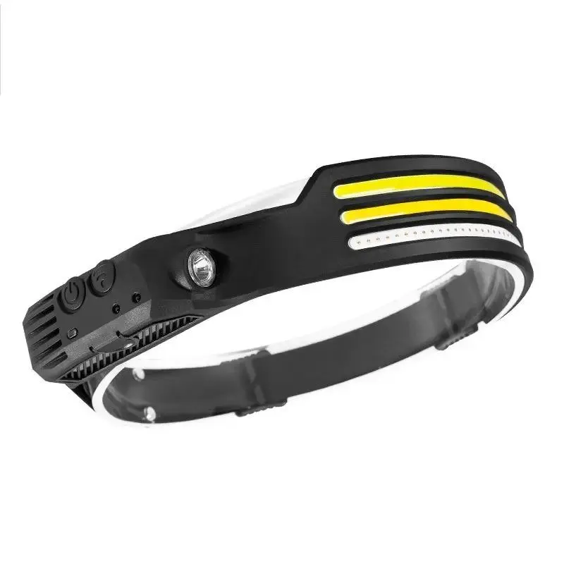 Multifunctional Outdoor Light, Multifunctional COB Silicone Headlight, Type-C Rechargeable Headlight with 3 Color Modes for Outdoor
