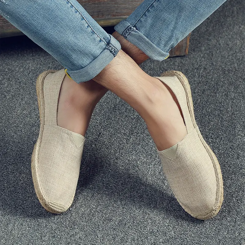 Men's canvas shoes fisherman shoes Thomas slip on shoes for men casual loafers men shoes