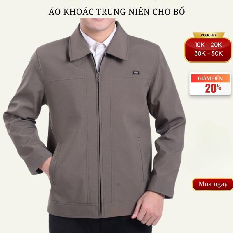Áo khoác nam trung niên chống nhăn, chống bụi cho các anh mặc đi chơi, công việc OBBM Nam Menswear Jacket