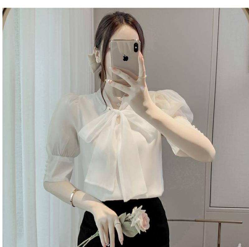 Product Introduction of Áo Tay Phồng, Váy Cao Cấp Mùa Hè Cho Nữ, Thiết Kế Đẹp, Phong Cách Pháp Sang Trọng Độc Đáo Áo Voan Nơ 31