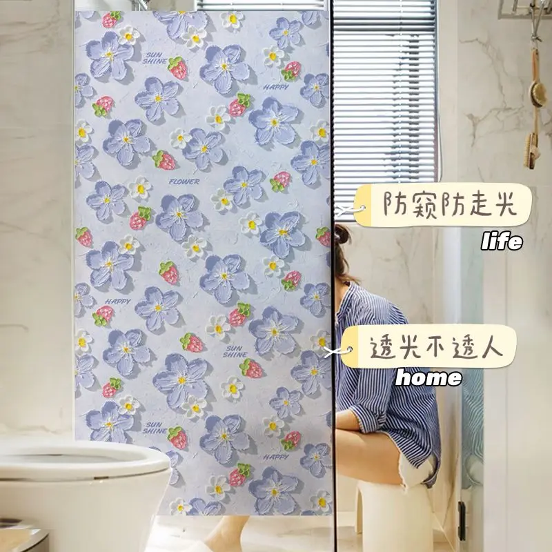 Miếng Dán Cửa Sổ, Phim Kính Nhám Trong Suốt Và Mờ, Che Nắng, Bảo Mật, Thích Hợp Cho Phòng Tắm, Nhà Vệ Sinh Và Cửa Ra Vào, Phim Kính Chống Lộ Decor Decor Phòng 7