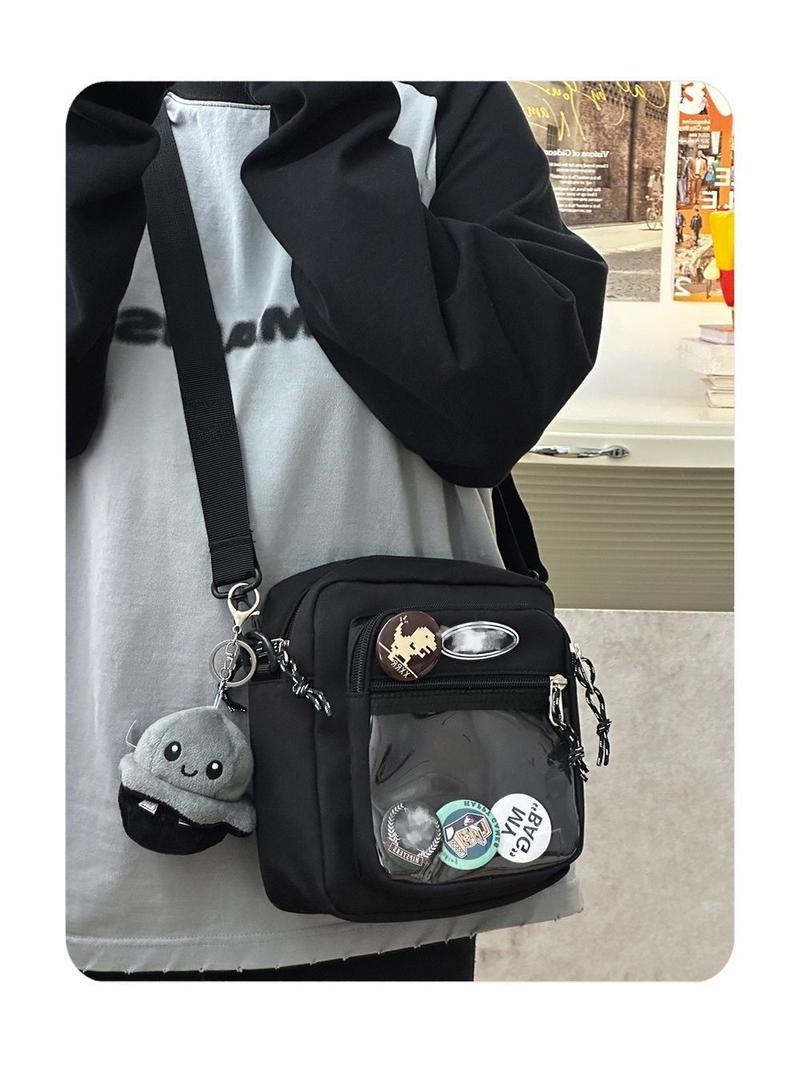 Product Introduction of Túi Đeo Chéo Nam, Thương Hiệu Hợp Xu Hướng Túi Đeo Vai, Phong Cách Instagram, Túi Nhỏ Thích Hợp Cho Nữ Sinh, Ba Lô, Thường Ngày Và Ngầu, Có Thể Mang Theo Điện Thoại Di Động, Năm 2024 Bag 4