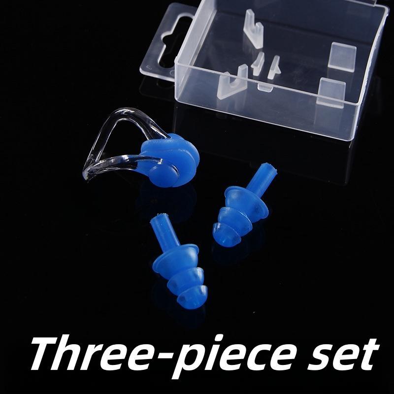 Professional Swimming Equipment Set, 3 Counts/set Portable Waterproof Swimming Earplugs & Nose Clip, Swimming Accessories for Men & Women 6