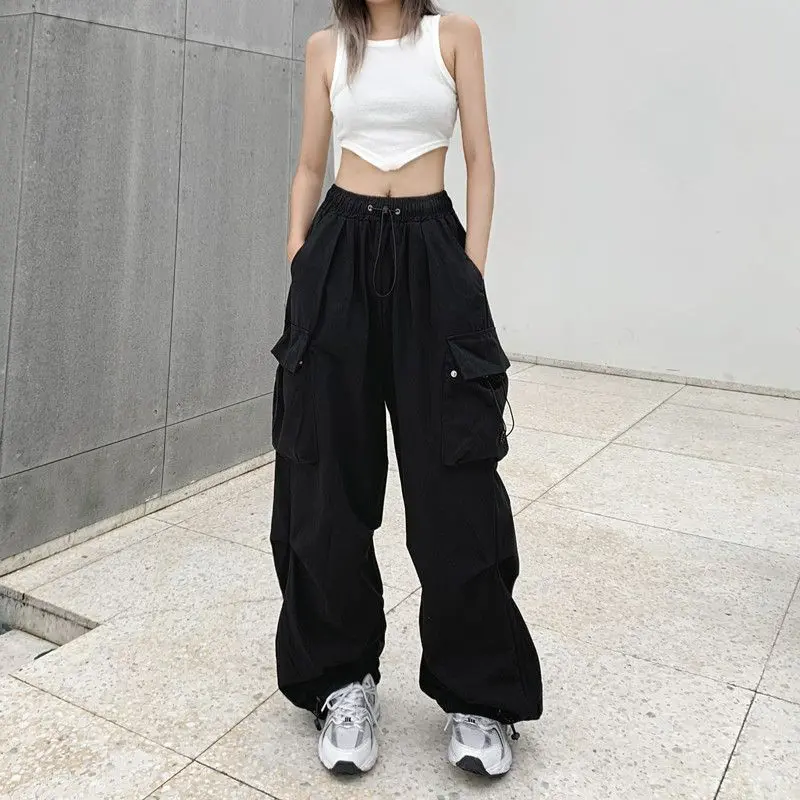 popular wide-leg pants women's summer new design sense  loose High waisted straight leg work pants