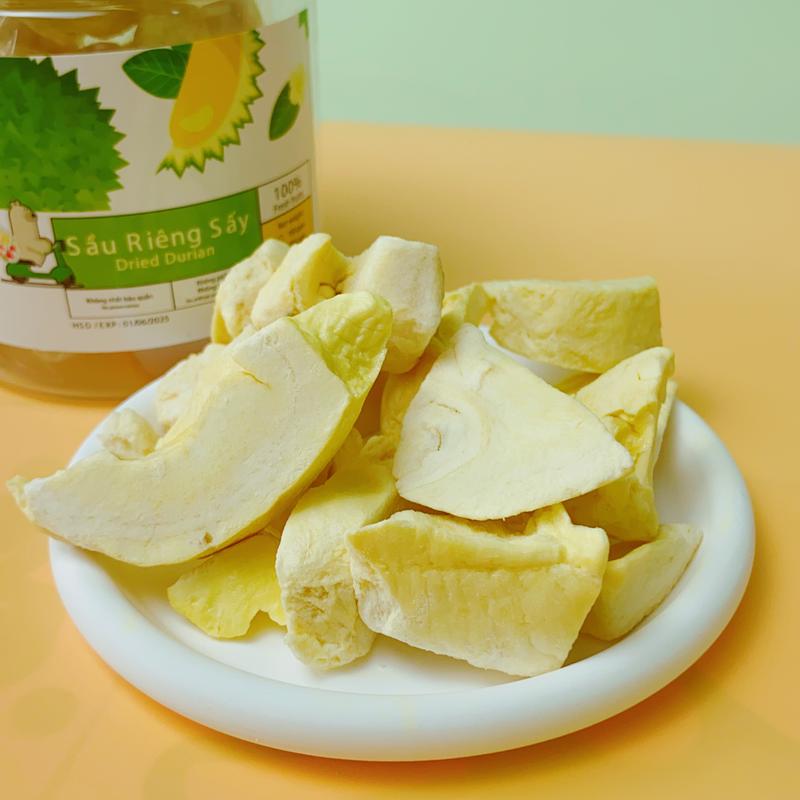 100G Sầu riêng sấy thăng hoa Loại 1- Sầu riêng sấy không đường đặc sản Đà Lạt Trái cây sấy Nhiệt Đới Ăn Vặt Healthy Snack- đồ ăn nhẹ khô sầuriêng sấy trai cays sầu riêng Food